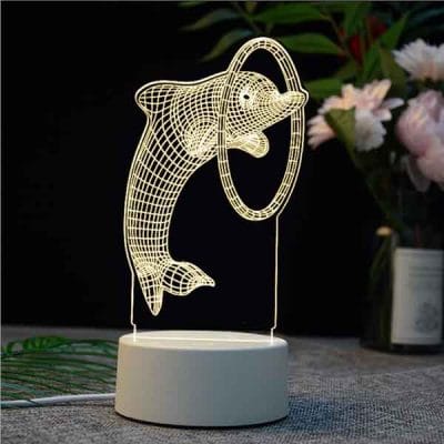Đèn ngủ 3D LED hình cá heo
